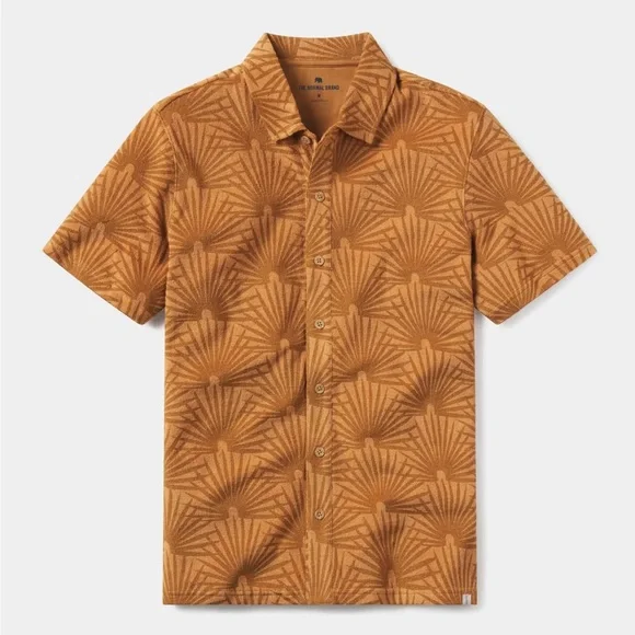 MEN’S TOWEL TERRY BUTTON DOWN - Picture 1 of 7